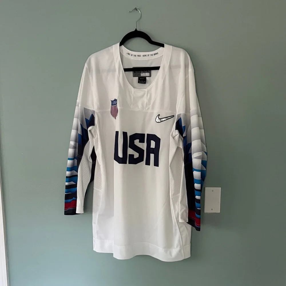Nike White USA Long Sleeve Jersey XXL - Picture 1 of 3